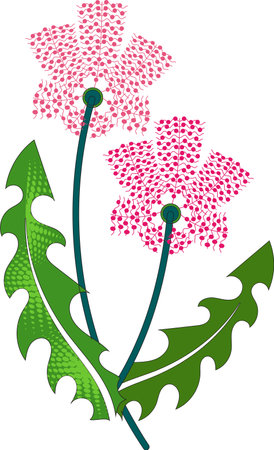Abstract background of a dandelion for design. Template for posters, wallpapers, posters. Vector illustrationのイラスト素材