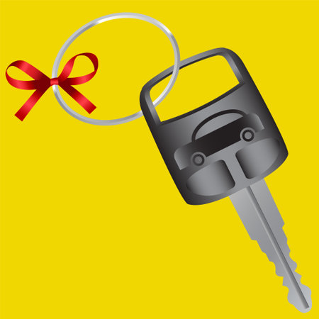 Car Loans Indian Banking. Buying or renting a new red car. Vector illustration in a trendy flat style isolated on white background for web banner design or marketing materialsのイラスト素材