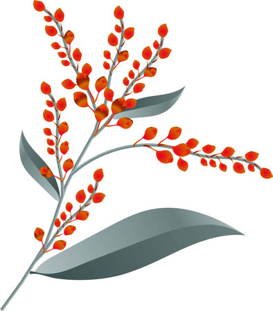 Abstract art botanical background vector. Luxury wallpaper design with leaf, flower, and tree packaging and prints.のイラスト素材