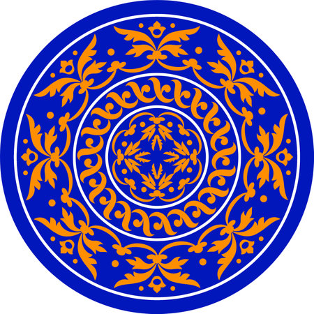 Indian Traditional and Cultural Rangoli, Alpona, Kolam, or Paisley vector line art. Bengal art India. for textile printing, logo, wallpaperのイラスト素材