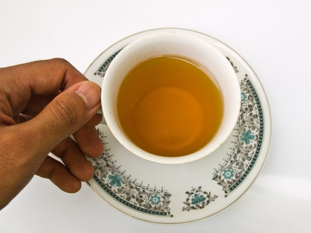 A Chiness porcelain tea cupの写真素材