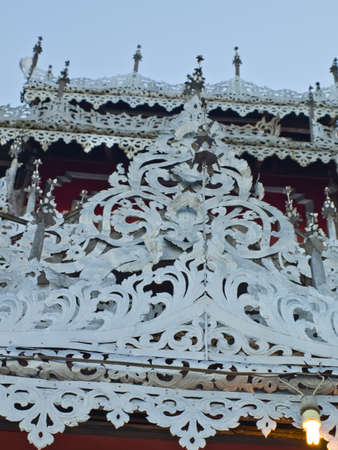Pan Soi is a Tai Yai traditional roof decoration  Mostly they are built in the norther of Thailand and some parts of Burmaの写真素材