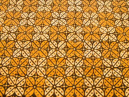 Coffee beans brown batik shirt from Yogyakarta, Indonesiaの写真素材