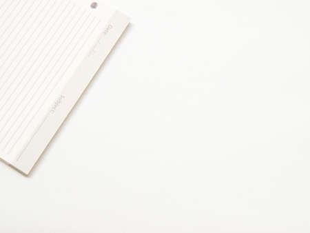 Stack of blank paper sheets on white backgroundの写真素材