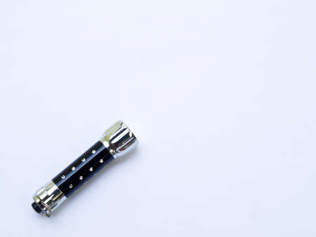 Pocket Flashlight isolated on white backgroundの写真素材