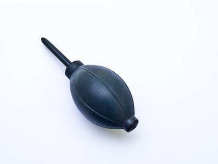 A dust blower rubber isolated on white backgroundの写真素材