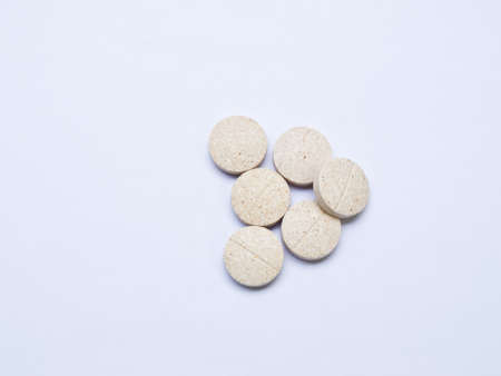 Supplements isolated on white backgoundの写真素材