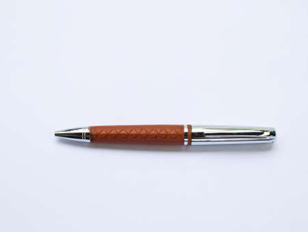 A brown leather luxurious penの写真素材