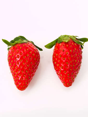 Fresh strawberry Isolated on white backgroundの写真素材