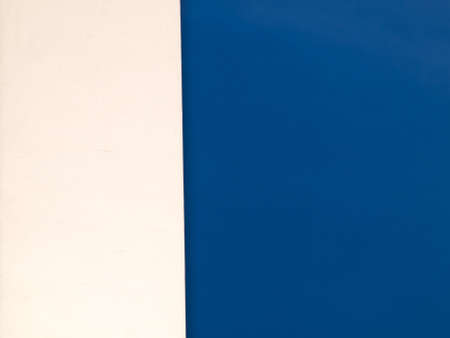 White wall and blue skyの写真素材