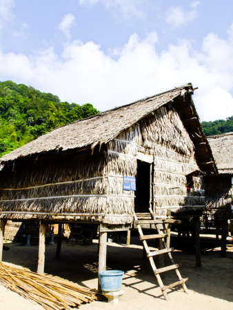 Phangnga, Thailand- March 15 -Vernacular houses in Morgan, sea Gypsie, village in Surin islandson March 15, 2012 in Phangnga のeditorial素材