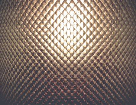 Yellow textured back lighted of glass lamp cover