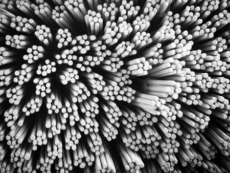 section of joss stick pile