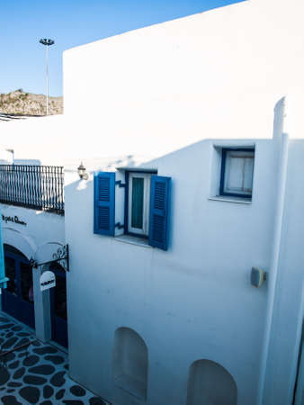Light blue and white architecture  in Santorini. Greeceの写真素材