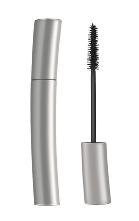 Make-up  Cosmetics   Mascara isolated on white for a glamorous makeup                       の写真素材