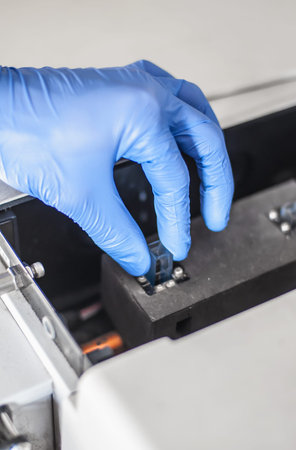 Technician scientist working in the laboratoryの写真素材