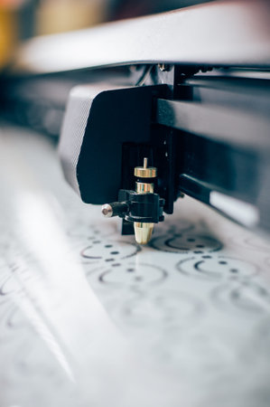 Print shop equipment. Close up