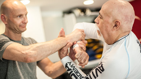 ISTANBUL, TURKEY - Maj 30 - Jun 02. 2019. Group of international martial arts instructors and students have different type of training on GENERAL MEETING OF KAPAP INSTRUCTORSのeditorial素材