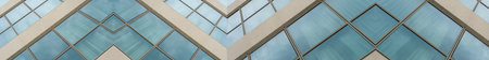 Banner, modern skyscrapers business office and residential buildings. Minimalism in urban architecture photography. Facade detail.の写真素材