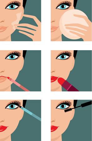 Makeup icons. のイラスト素材
