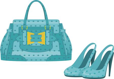 Female bag and shoes.のイラスト素材