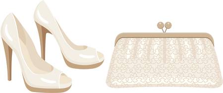 Female bag and shoesのイラスト素材