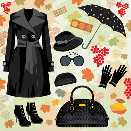 Autumn fashion setのイラスト素材