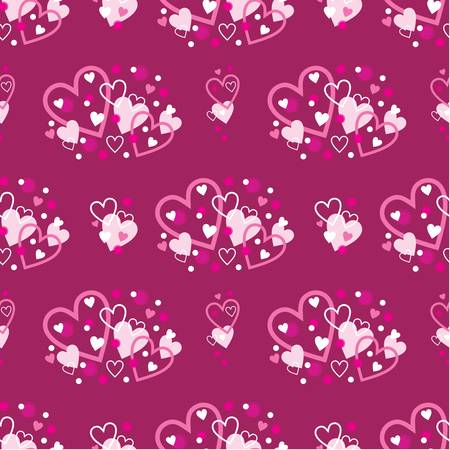 Seamless hearts patternのイラスト素材