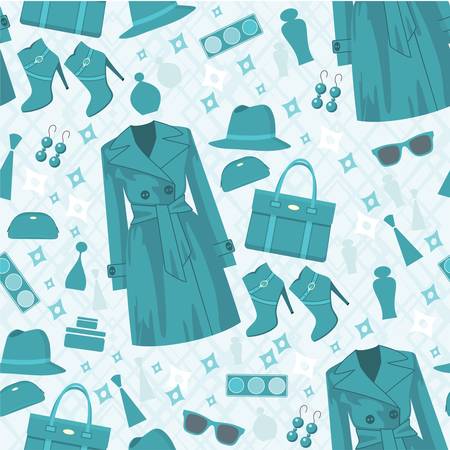Seamless fashion patternのイラスト素材