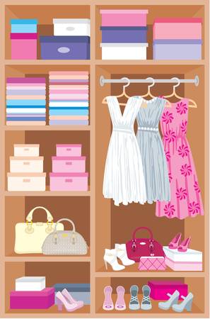 Wardrobe room  Furnitureのイラスト素材