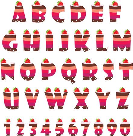 Sweet letters of the alphabetのイラスト素材