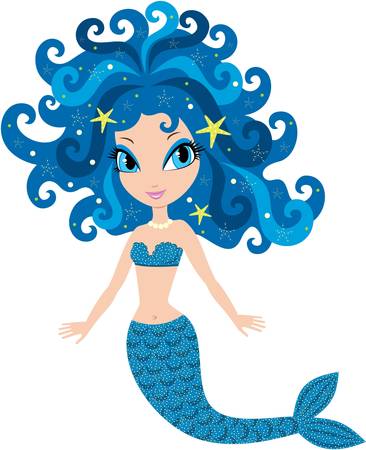 Mermaid cartoonのイラスト素材