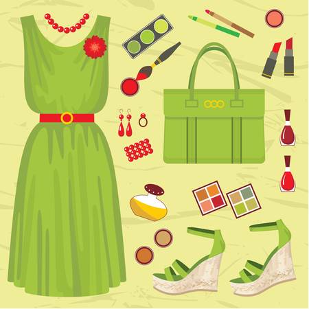 Fashion setのイラスト素材
