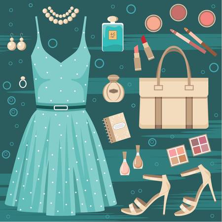 Fashion setのイラスト素材