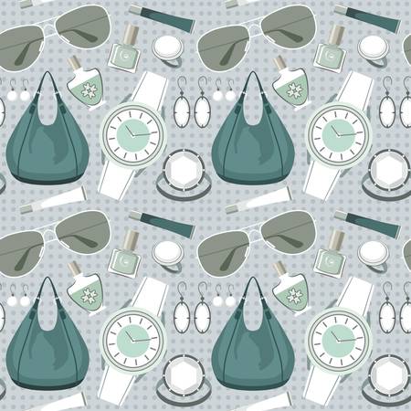 Seamless fashion patternのイラスト素材