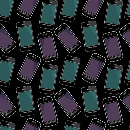 Seamless smartphones patternのイラスト素材