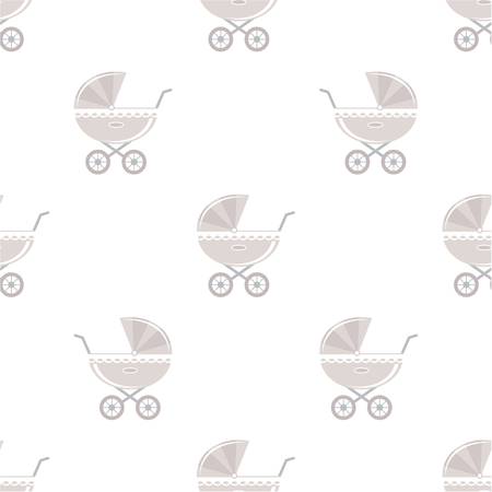 Seamless carriages patternのイラスト素材