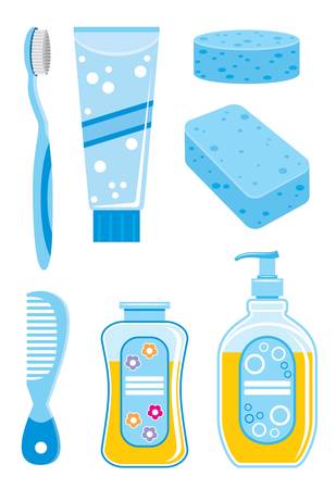 Set of  things for bathingのイラスト素材