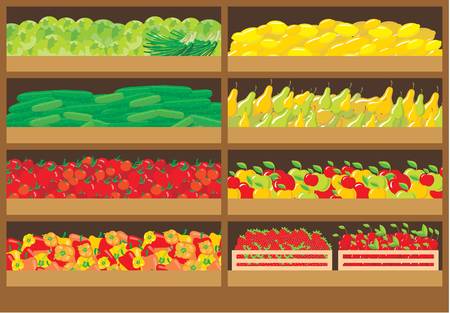 Vegetable shopのイラスト素材