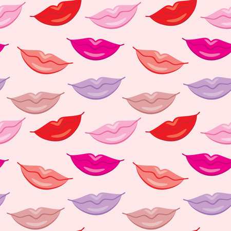 Seamless lips patternのイラスト素材