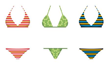 Three swimming suitsのイラスト素材