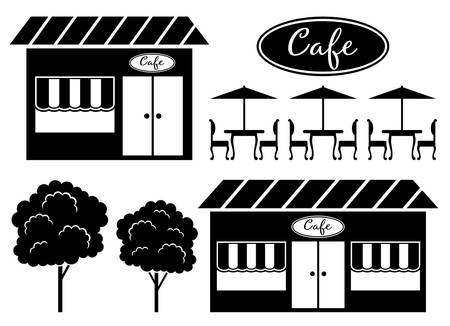 Black icon of cafeのイラスト素材