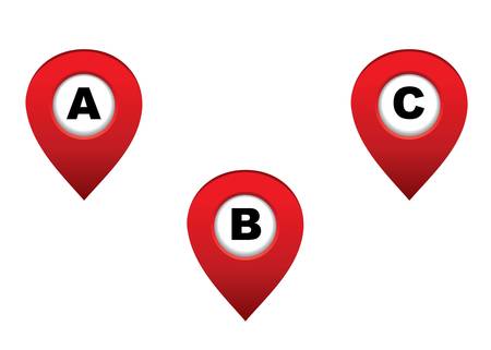 Set of map pointers  のイラスト素材