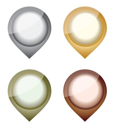 Set of map pointers. vector, gradientのイラスト素材