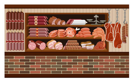 Meat market. vector のイラスト素材