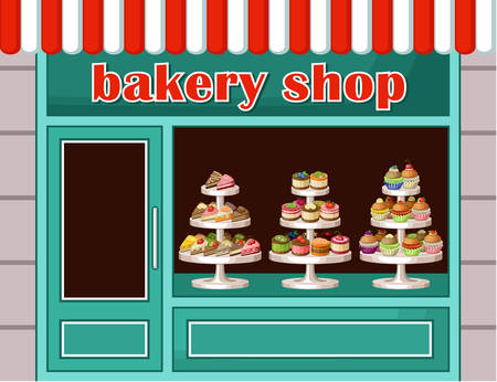 Image of a store sweets and bakery. のイラスト素材