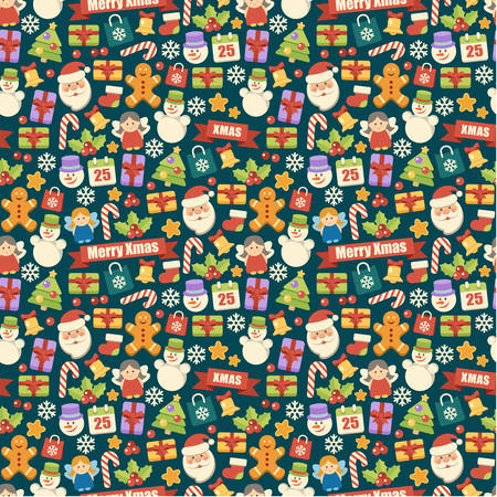 Seamless christmas patternのイラスト素材