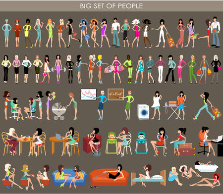 Big set of people.のイラスト素材