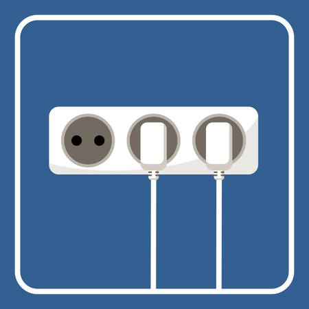 Electric socket. Vector illustrationのイラスト素材