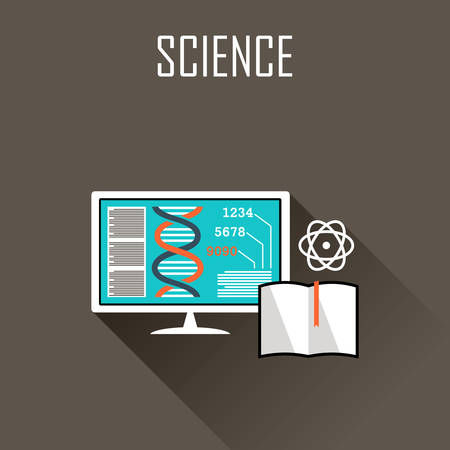 Science. Flat icon. Vector illustrationのイラスト素材